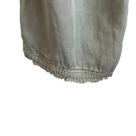 C&C California Coastal Wide Leg Pants S Green Drawstring Waist Soft Boho Beachy - Picture 5 of 12